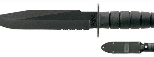KA-BAR FIGHTER KNIFE - 8" SERRATED W/SHEATH