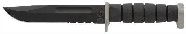 KA-BAR D2 EXTREME KNIFE - 7" SERR W/PLASTIC SHEATH