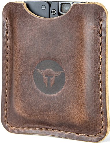 TRAILBLAZER LIFECARD LEATHER - SLEEVE DARK BROWN