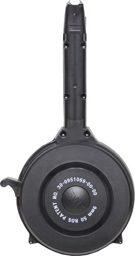 MAGGLOCK950_3.jpg IVER JOHNSON MAGAZINE POLYMER - FITS GLOCK 9MM 50RD DRUM BLK