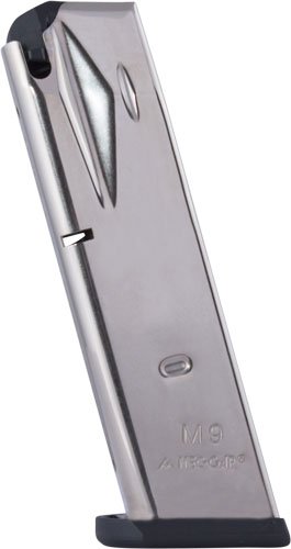 MEC-GAR MAGAZINE BERETTA 92FS - 9MM LUGER 15RD NICKEL