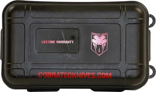 COBRATEC MEDIUM CTK1 OTF - NRA BLUE 3" TANTO SERRATED