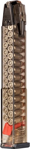 OMGGLK18_LOADED.jpg ETS MAGAZINE OMEGA GLOCK 17/19 - 9MM 30RD TRANS POLY 17/19/19X