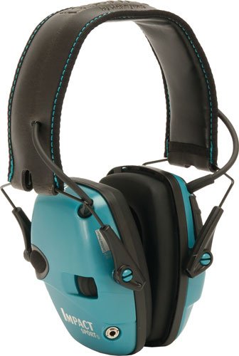 R02521_1.jpg HOWARD LEIGHT IMPACT SPORT - TEAL ELECTRONIC MUFF NRR22
