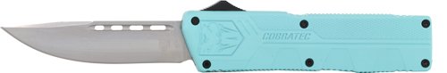 COBRATEC LIGHTWEIGHT OTF - MINT BLUE 3.25" DROP POINT