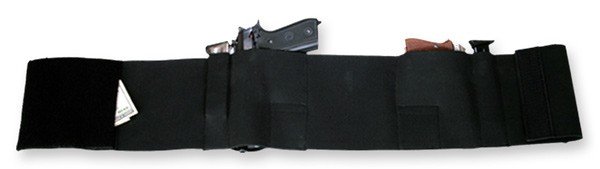 BULLDOG BELLY WRAP HOLSTER BLK - X-LARGE  HOLDS 2 GUNS & 2 MAGS