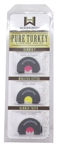 WOODHAVEN CUSTOM CALLS PURE - TURKEY 3-PACK MOUTH CALLS