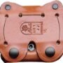 DESANTIS DOUBLE MAG POUCH OWB - LEATHER SINGLE STACK 10/45 TAN