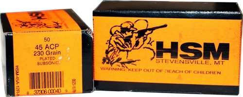 HSM SUBSONIC 45 ACP 230GR - LEAD-RN 50RD 20BX/CS