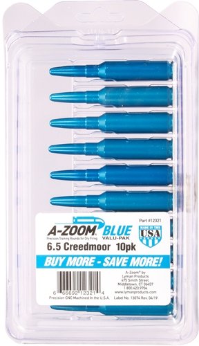 A-ZOOM METAL SNAP CAP BLUE - 6.5 CREEDMOOR 10-PACK
