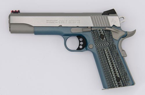 COLT COMPETITION 45ACP 5" 8RD - STAINLESS BLUE CERAKOTE