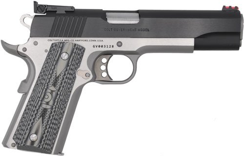 COLT GOLD CUP LITE 38 SUPER - TWO-TONE RED FIBER OPTIC G10