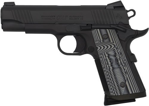 COLT COMBAT UNIT 45ACP 4.25" - 8RD ANODIZE BLACK GRAY GRIPS