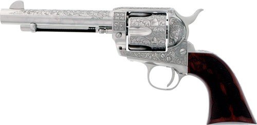 gpp411lnbb_left.jpg CIMARRON BUFFALO BILL CODY - 45LC 5.5" ENGRAVED NICKEL