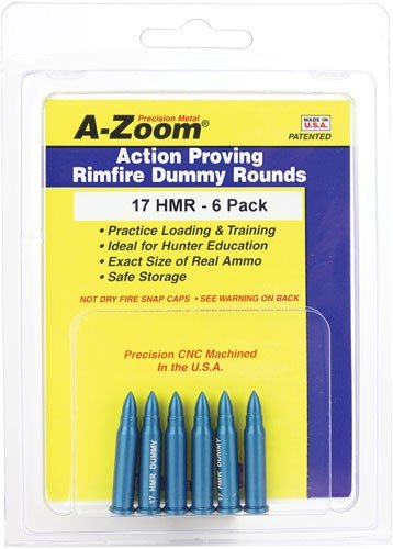 A-ZOOM TRAINING ROUNDS .17HMR - ALUMINUM 6-PACK