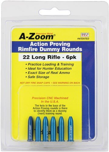 A-ZOOM TRAINING ROUNDS .22LR - ALUMINUM 6-PACK