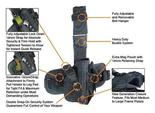 pvch178b_features.jpg UTG HOLSTER SPECIAL OPS - TACTICAL LEG HOLSTER BLACK