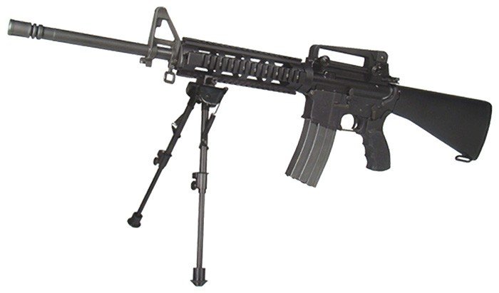 rbt469b_in-use.jpg UTG STOCK ASSEMBLY AR-15 BLACK - A2 FIXED COMPLETE ASSY.