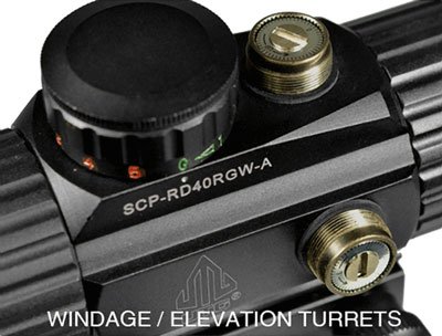 UTG RED DOT 4.0 MOA DOT 38MM - WITH INTEGRAL MOUNT