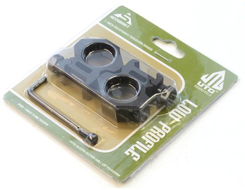 rgwm25l2_pkg.jpg UTG RINGS 1" LOW PROFILE - MATTE BLACK PICATINNY/WEAVER