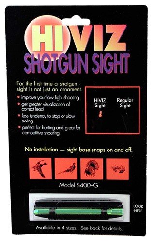 s400g_pkg.jpg HIVIZ SHOTGUN FRONT SIGHT - MAGNETIC RIB .328-.437" GREEN