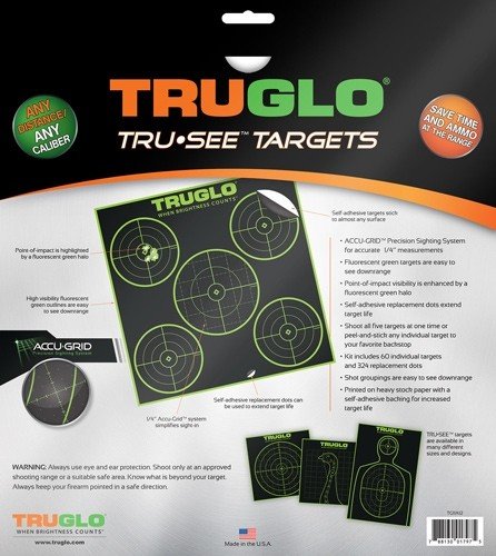 TRUGLO TRU-SEE REACTIVE TARGET - 5 BULL 12-PACK