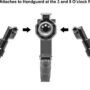 UTG BIPOD RECON FLEX KEYMOD - MATTE BLK CENTER H 5.7"-8"