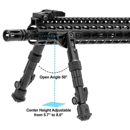 tlbpdk01_4.jpg UTG BIPOD RECON FLEX KEYMOD - MATTE BLK CENTER H 5.7"-8"