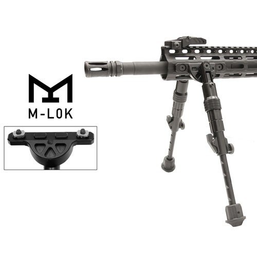UTG BIPOD RECON FLEX M-LOK - MATTE BLK CENTER H 5.7"-8"