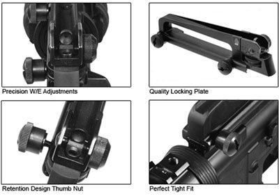 UTG CARRY HANDLE ASSEMBLY - W/SIGHT PICATINNY MOUNT