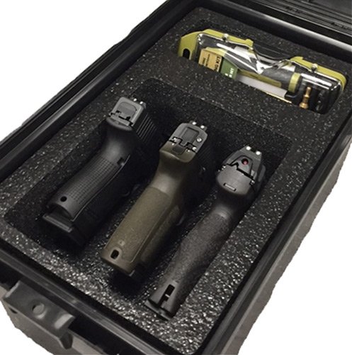 MTM TACTICAL PISTOL HANDGUN - CASE 3 GUN DARK GREY
