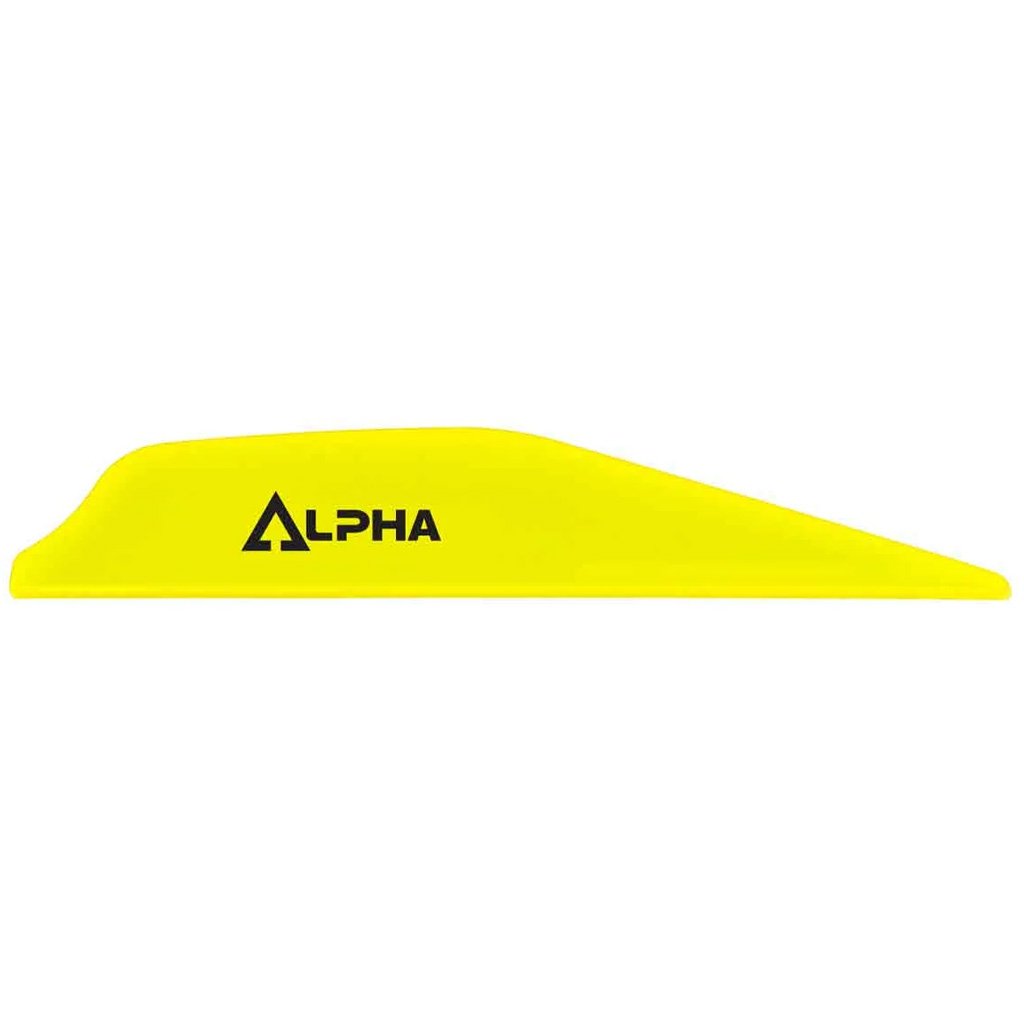 1006092_1.jpg Bohning Alpha Vanes Neon Yellow 100 pk.