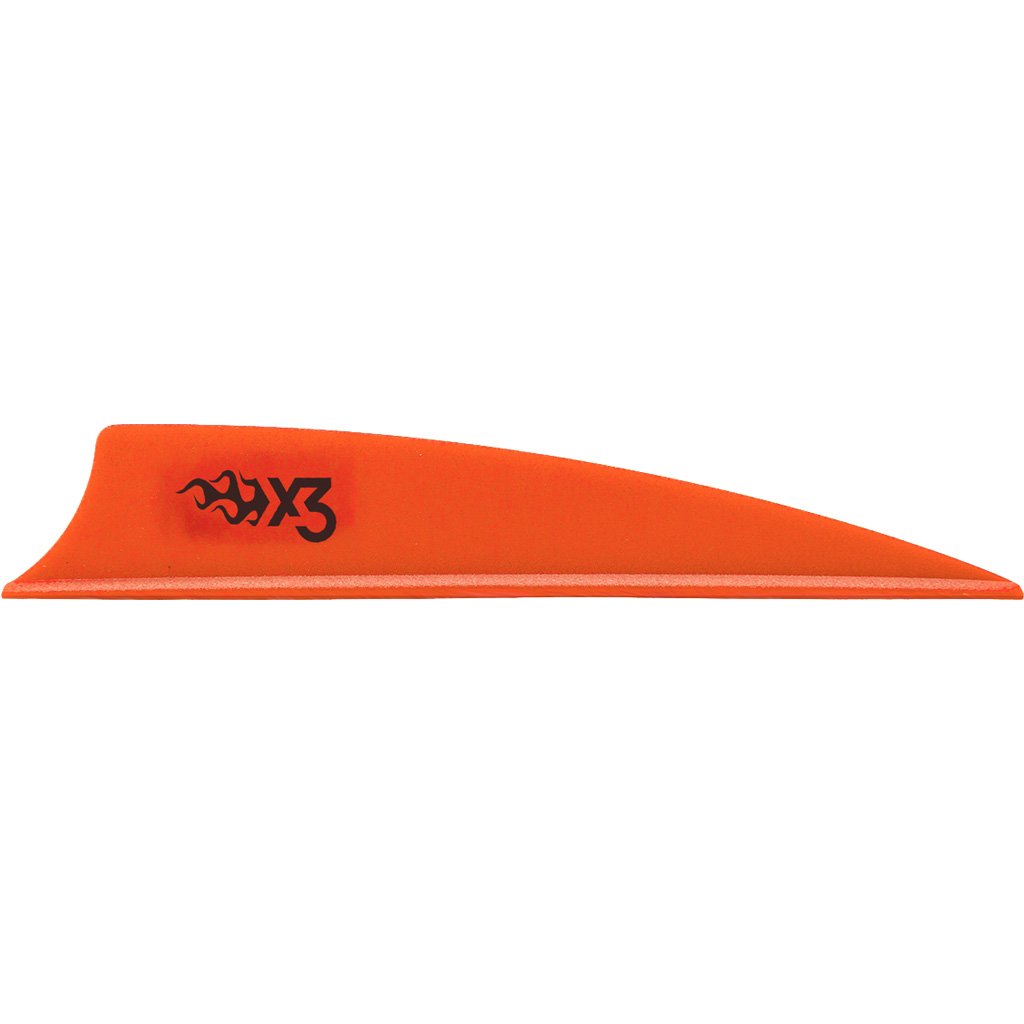 1006716_1.jpg Bohning X3 Vanes Shield Cut 3 in. Neon Orange 36 pk.