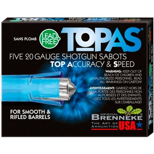 Brenneke TOPAS Lead Free Sabot 20 ga. 2 3/4 in. 1/2 oz. 5 rd.