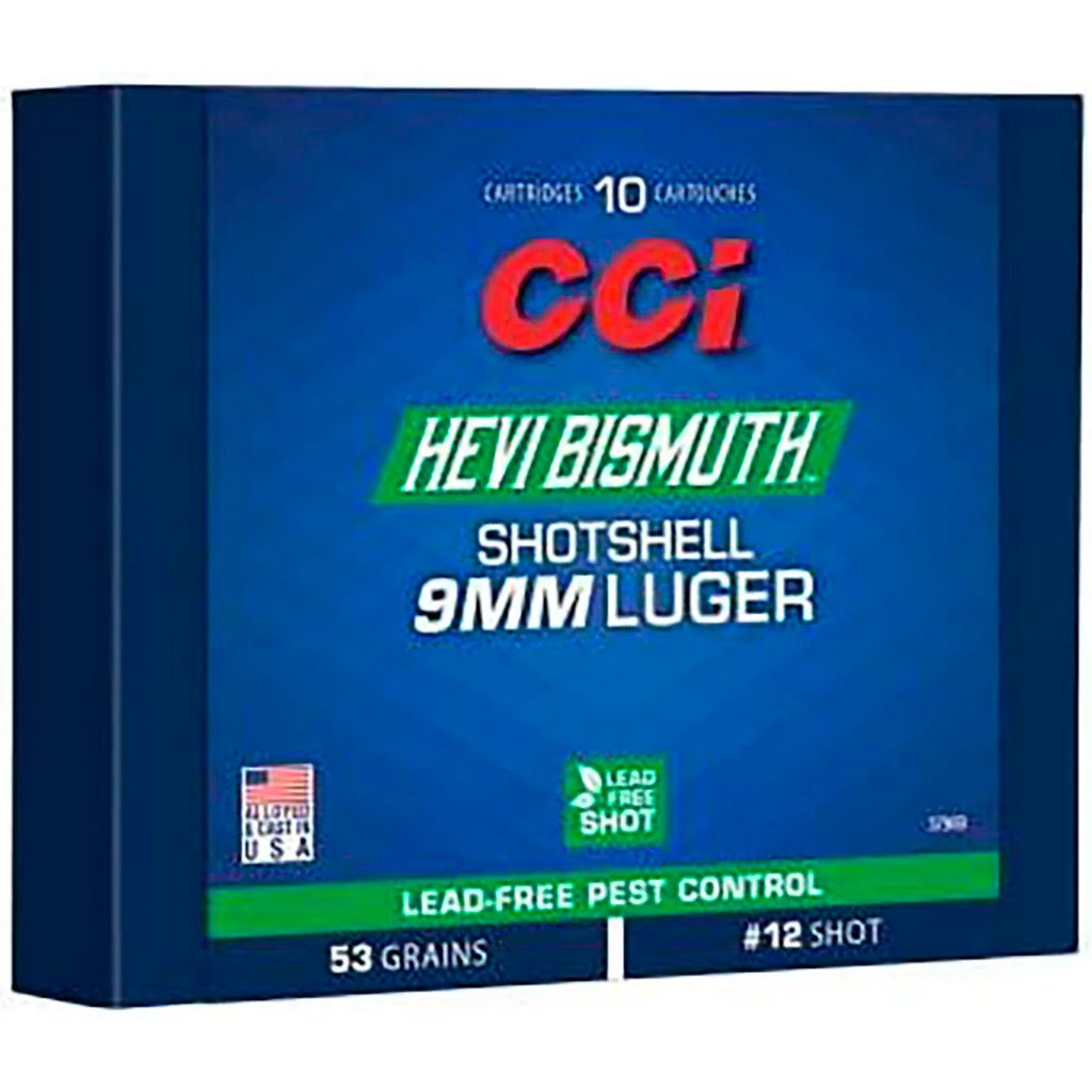 1102390_1.jpg CCI Bismuth Shotshell Pistol Ammo 9mm Luger Bismuth Shot 10 rd.