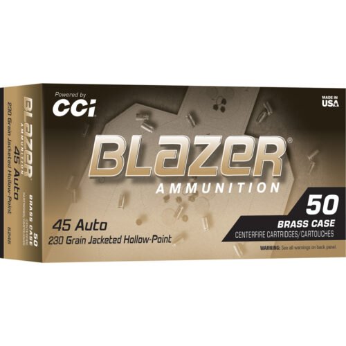 CCI Blazer Brass HP Pistol Ammo 45 Auto 230 gr. JHP 50 rd.