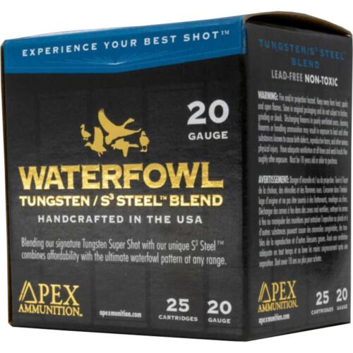 1102898_1.jpg Apex Waterfowl TSS/S3 Steel Blend Shotgun Ammo 20 ga. 3 in. 1 1/8 oz. #2 & #7.5 25 rd.