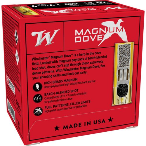 1102913_2.jpg Winchester Magnum Dove Shotgun Ammo 20 ga. 2 3/4 in. 1 oz. 7 1/2 & 9 Blend 25 rd.