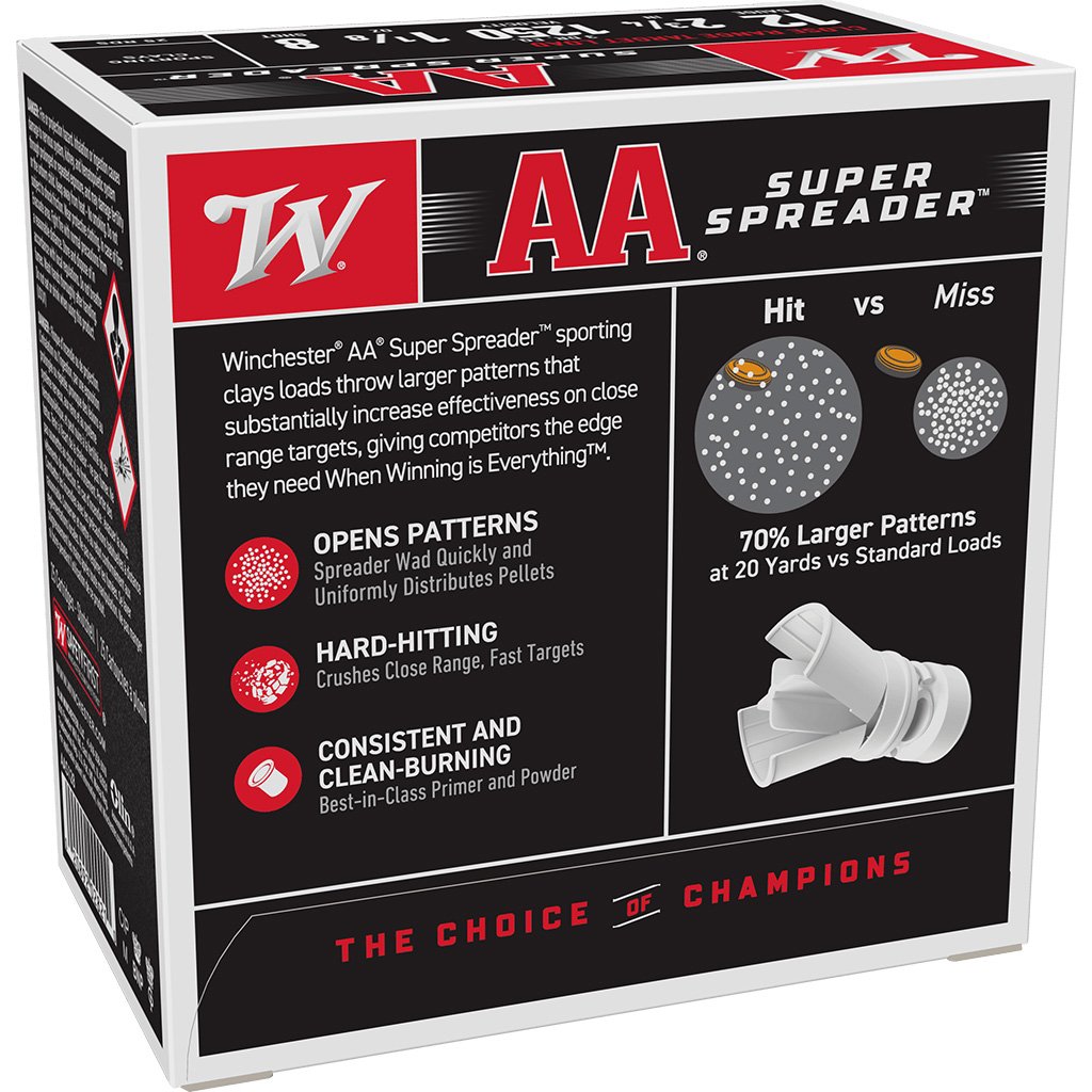 Winchester AA Super Spreader Load 12 ga. 2 3/4 in. 1 1/8 oz. 8 Shot 25 rd.