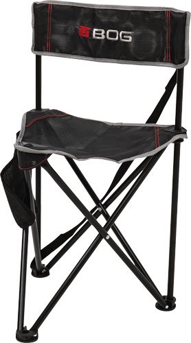 BOG GROUND BLIND TRIPOD CHAIR - BLACK/GREY W/CARRY STRAP