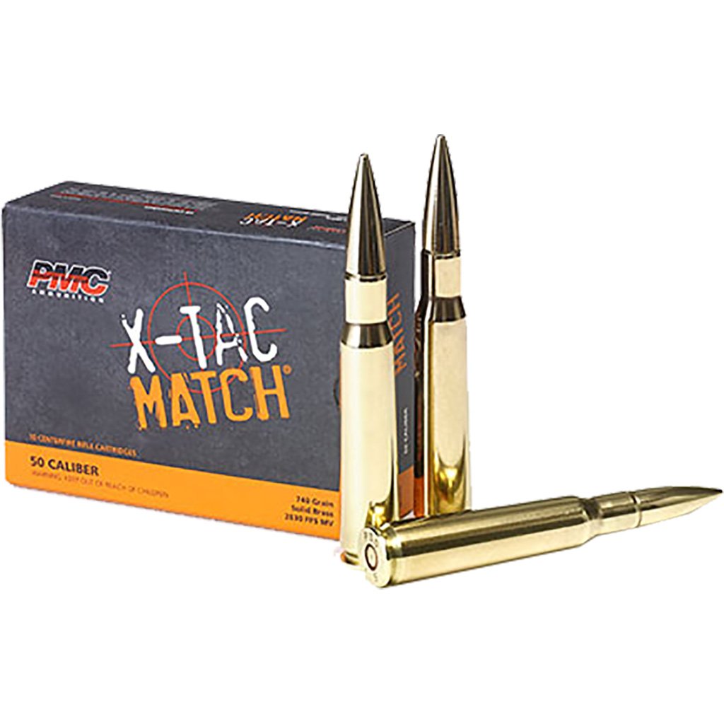 1203632_1.jpg PMC X-Tac Match Rifle Ammo 50 Cal Solid Brass 740 gr. 10 rd.