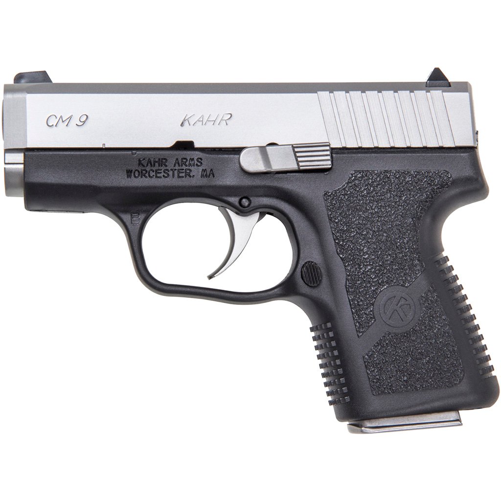 1204071_1.jpg Kahr CM9 Pistol with Night Sights 9mm 3.1 in. Two Tone Black and Stainless 6 rd.