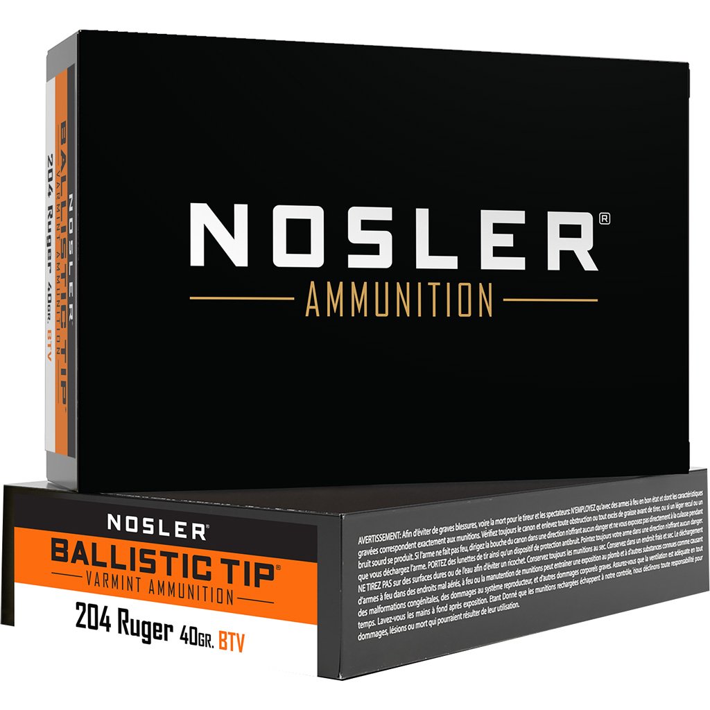 1206175_1.jpg Nosler Varmint Ballistic Tip Rifle Ammunition 204 Ruger 40 gr. BT SP 20 rd.