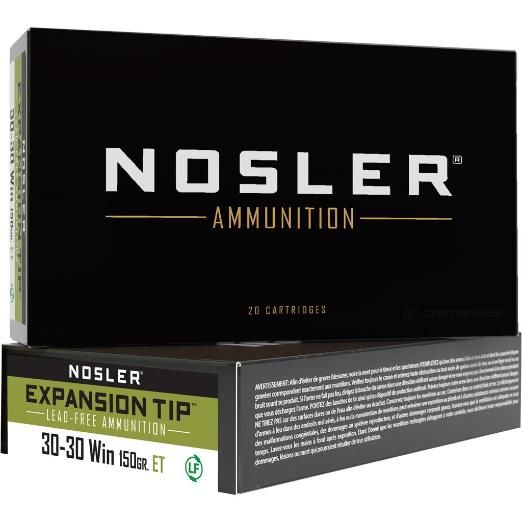 Nosler Expansion Tip Rifle Ammunition 30-30 Win. 150 gr. ET SP 20 rd.