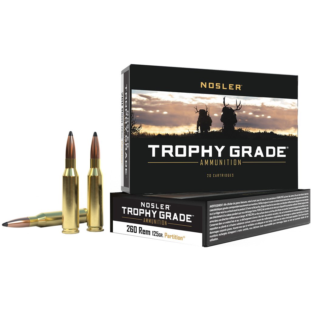 1206282_1.jpg Nosler Trophy Grade Rifle Ammunition 260 Rem. 125 gr. PT SP 20 rd.