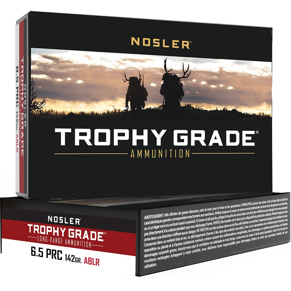 Nosler Trophy Grade Long Range Rifle Ammunition 6.5 PRC 142 gr. ABLR SP 20 rd.
