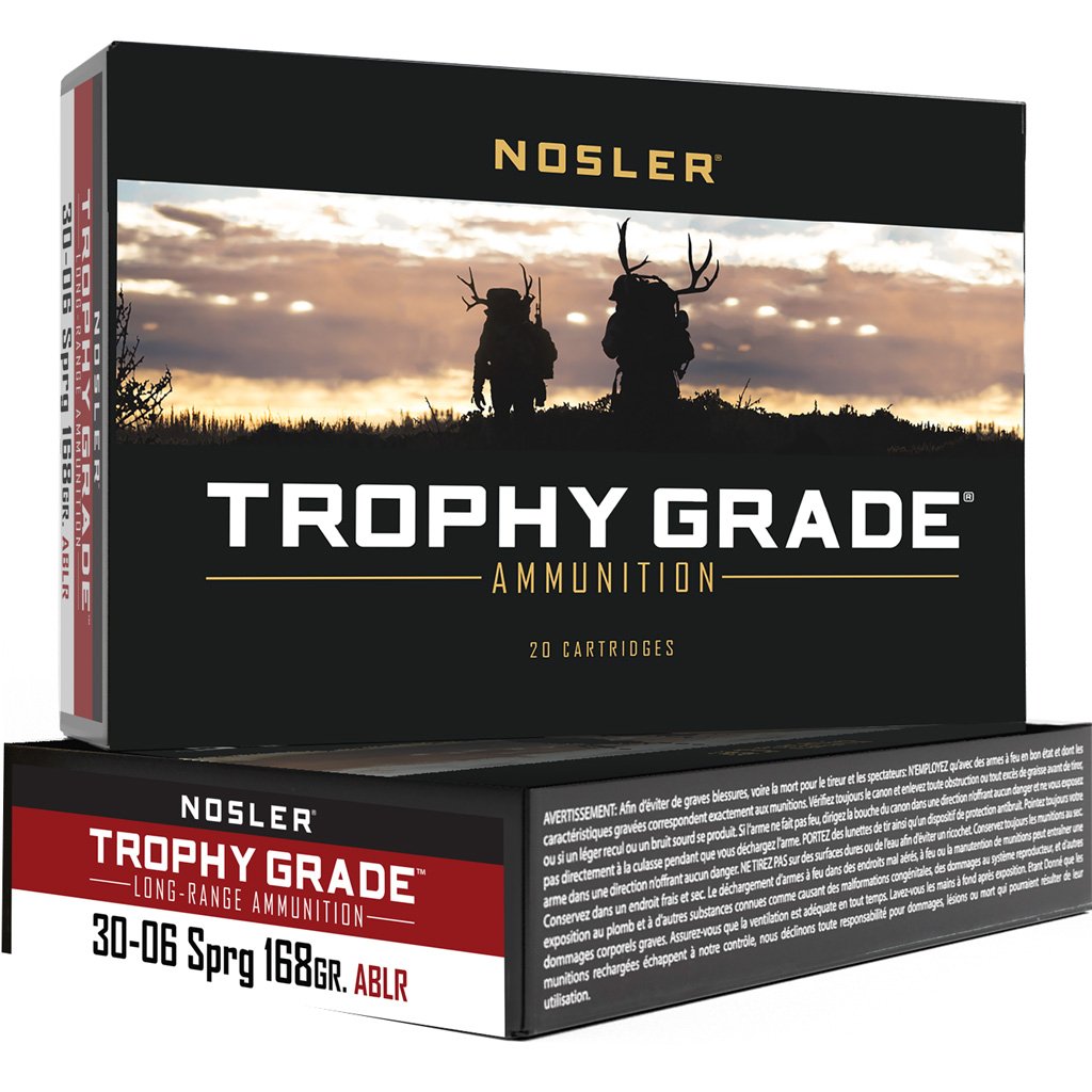 1206370_1.jpg Nosler Trophy Grade Long Range Rifle Ammunition 30-06 Sprg. 168 gr. ABLR SP 20 rd.