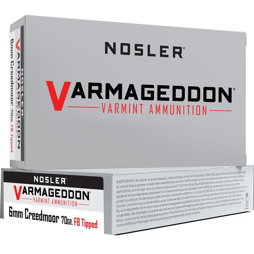 1206386_1.jpg Nosler Varmageddon Rifle Ammunition 6mm Creedmoor 70 gr. VG FBT 20 rd.