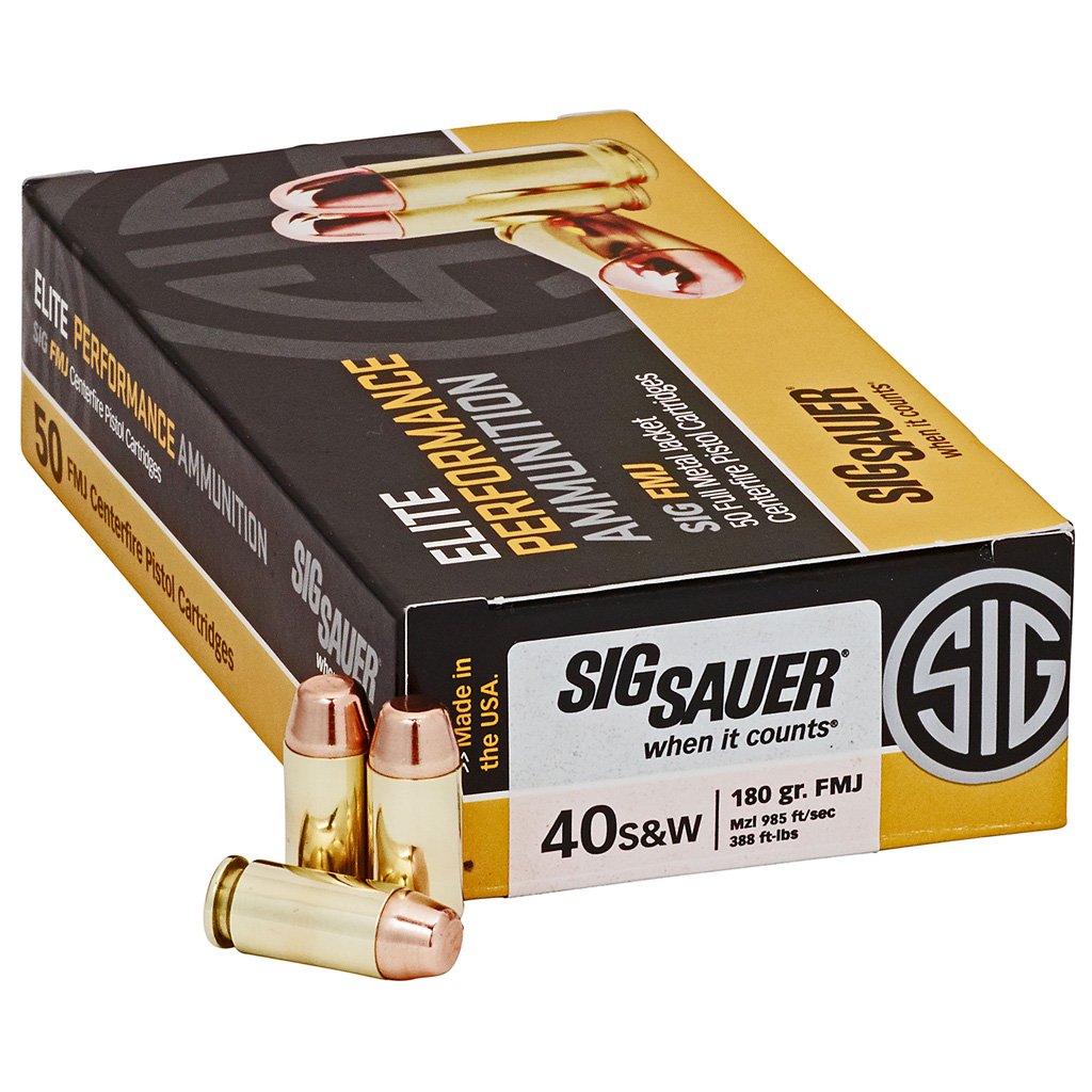 1207920_1.jpg Sig Sauer Elite Ball Performance Pistol Ammo 40S&W 180 gr. FMJ 50 rd.