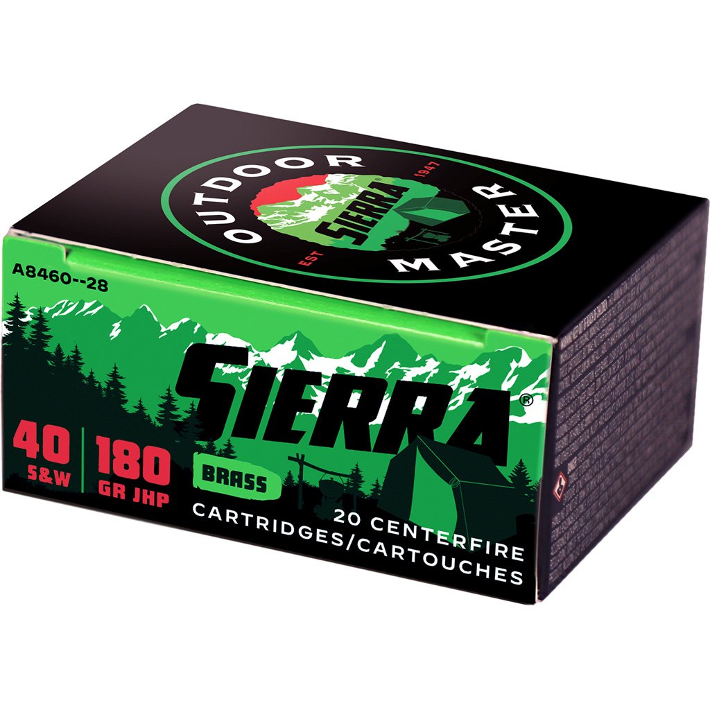 1208024_1.jpg Sierra Outdoor Master Handgun Ammo 40 S&W 180 gr. JHP 20 rd.